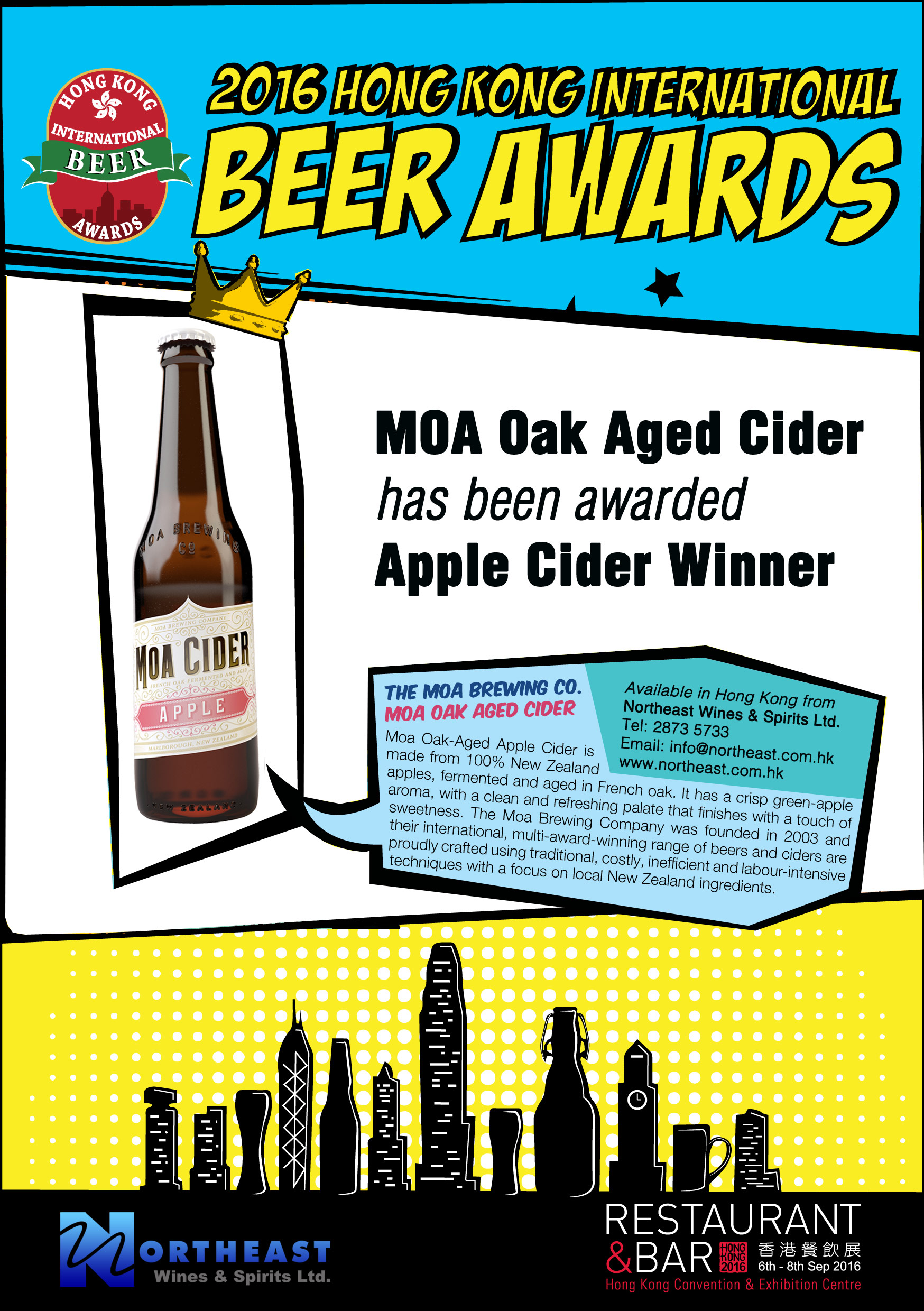Best Apple Cider HK International Beer Awards 2016 Northeast Wines & Spirits Hong Kong